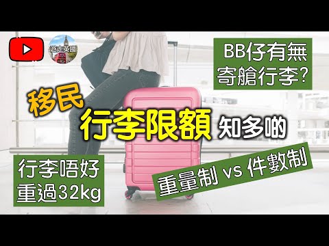 【移民🛫行李限額知多啲】兩件💼加埋30kg? | 👶🏻BB車寄艙要收錢? | 行李有限尺寸? | 重量制vs件數制 | 買機票去英國有幾多baggage allowance [附中文字幕及目錄]