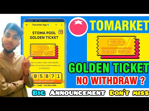 Tomarket Airdrop Golden Ticket 🎟 tomarket new update, tomarket token price, tomarket combo today