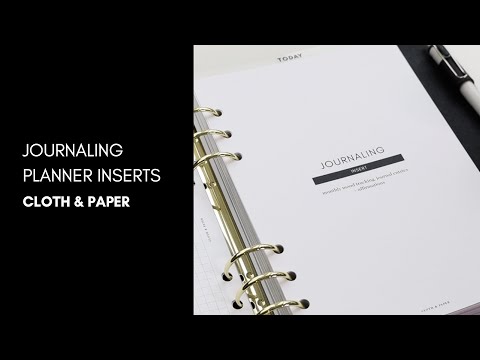 Journaling Planner Inserts | Monthly Mood Tracker, Affirmations + More! | Cloth & Paper