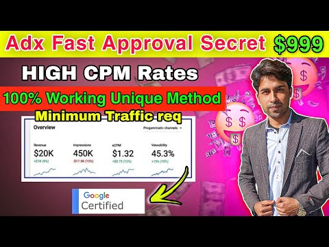 Google Adx approval -How To Get Google Adx approval |ADX MA Premium Google Certified Instant Approve