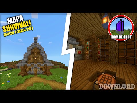 DOWNLOAD MAPA SURVIVAL LEVE (SEM CHEATS) COM SALA DE BAÚ, FARMS E ITENS OPS - MOSTRANDO MAPAS #15