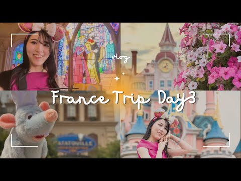 【旅行vlog】ディズニーランドパリでオーロラ姫コーデ👑ショーを巡る日🇫🇷念願のレミーグッズもゲット🐭【フランス旅行】【DLP】