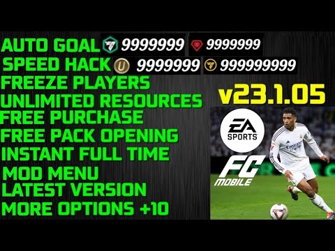 FC Mobile Mod Menu Hack v23.1.05 | Latest Version | Best Hack | Mediafire Link | Mod Menu |