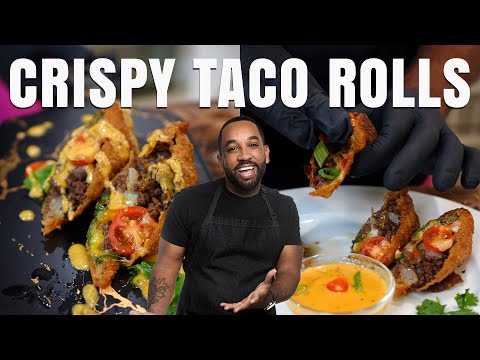 How to Make Crispy Taco Eggrolls | Party favors | Easy Recipe