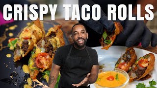 How to Make Crispy Taco Eggrolls | Party favors | Easy Recipe