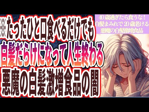 【白髪激増食品】「たったひと口食べるだけでも、白髪だらけになって20歳以上老ける悪魔の白髪激増食品の闇を暴露します。」を世界一わかりやすく要約してみた【本要約】