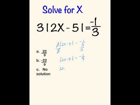 Absolute Value Math Problem | Algebra