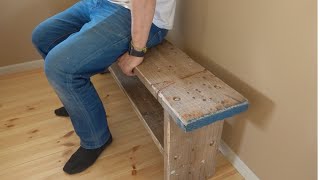 DIY🔨build a bench from old scaffold boards👣