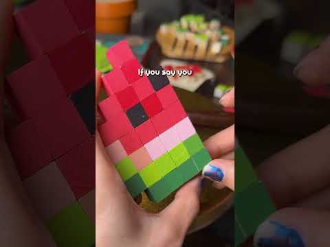 Making A Minecraft Watermelon in real life 🍉 #shorts