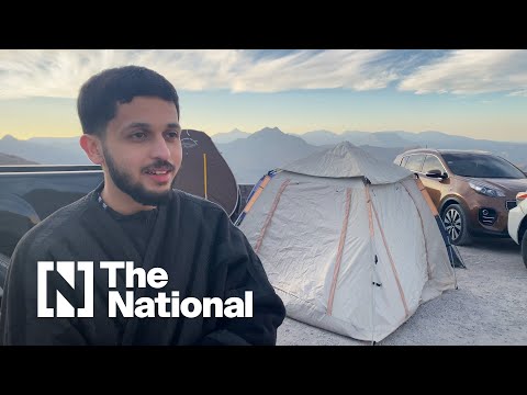 Campers embrace winter weather at Jebel Jais