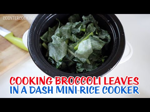 Cooking Broccoli Leaves In A Dash Mini Rice Cooker - Are Broccoli Leaves Edible?