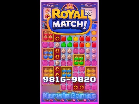 Royal Match Level 9816 9817 9818 9819 9820 - No Boosters Gameplay