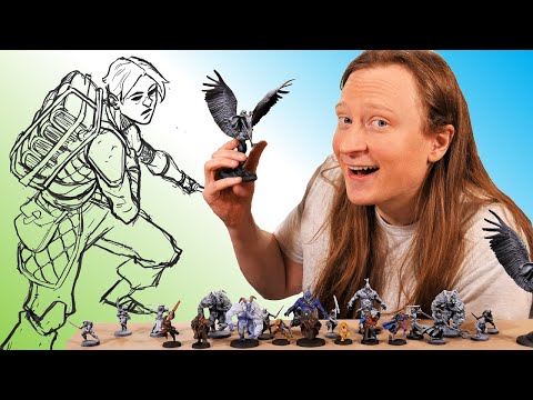 I Designed a Set of Fantasy Miniatures! (with help) Behind the scenes with Titan Forge!