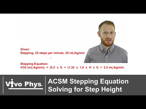 ACSM Stepping Equation Solving for Step Height