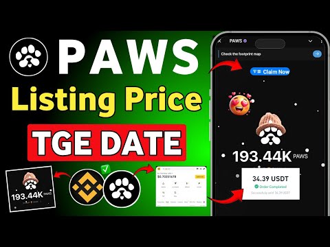 Finally 🔥😮 Paws Binance Listing | Paws Airdrop Final Task | Paws Airdrop Eligibility Task | Price ?