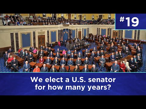 Q19: We elect a U.S. senator for how many years?