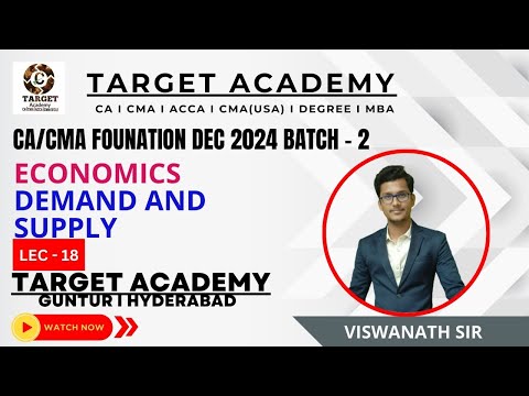 18.CA_CMA_FOUNDATION_ECONOMICS_DEMAND_AND_SUPPLY_LEC-18_BY_VISWANATH_SIR #ca  #cma #acca #cmausa