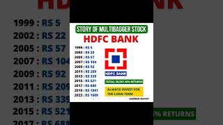 Story of Multibagger Stock HDFC BANK share market analysis video #hdfcbank #banknifty #stocks