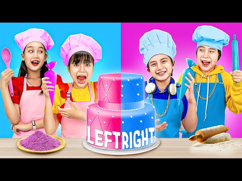 Left Or Right? Baby Doll & Friends Make Cake Challenge - Funny Stories About Baby Doll Family