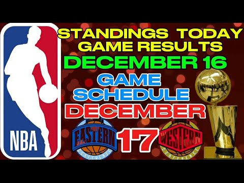 NBA TEAM STANDINGS | NBA GAME RESULTS DECEMBER 16,2024 | NBA GAME SCHEDULE DECEMBER 17,2024