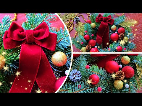 DIY🎄НОВОРІЧНИЙ / РІЗДВЯНИЙ ВІНОК НА ДВЕРІ своїми руками🎄 Christmas Decor