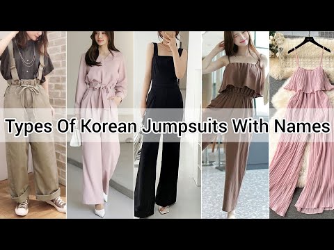 Korean jumpsuit dress with names/Korean jumpsuit for girls women/Types of Korean jumpsuits outfits