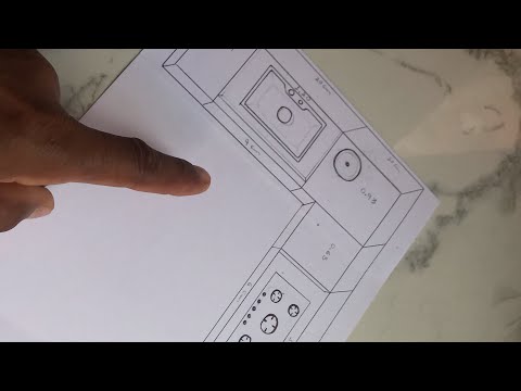 #112-PROJETO DA PIA DE COZINHA/BANCADA EM PORCELANATO - Parte 02