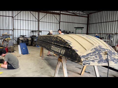 WE PAINTED koles BOAT DIY HAVOC STENCILS