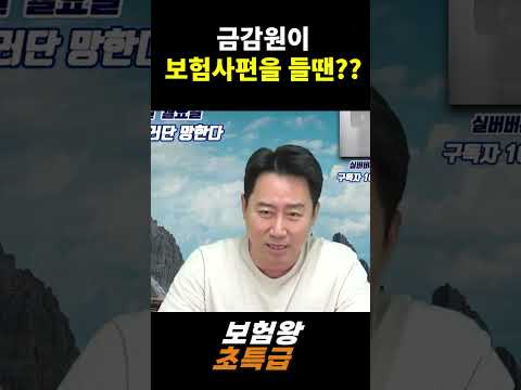 금감원이 보험사편을 들땐?