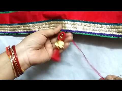 How to make designer saree kuchu using beeds | Tutorial | Saree Kuchulu