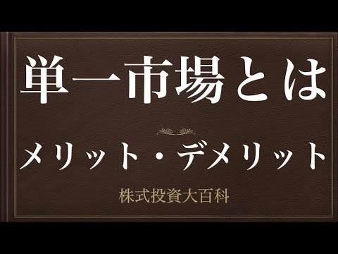 [動画で解説] 単一市場とは（メリット・デメリット）