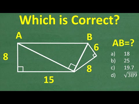 Given 3 triangles - Find the length between AB. How much do you know about TRIANGLES?