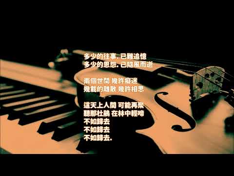 🎵「庭院深深」電影《庭院深深》主題曲~ 劉家昌的經典作品 🎻小提琴. 🎹 鋼琴. 幽深孤獨~憂傷愁苦之心情#瓊瑤的浪漫傳說