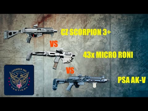 BATTLE OF THE PCCs!!! PSA AKV, CZ SCORPION AND MICRO RONI!!!#gunculture #pccs