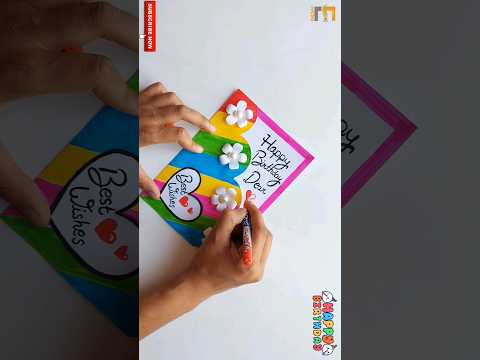 Birthday card making from White paper #birthdaycardideas #shorts  #shortvideo