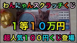 【スクラッチくじ】１２月後半１発目の新しいくじは大人気わんにゃんスクラッチくじ【ベンガル２】