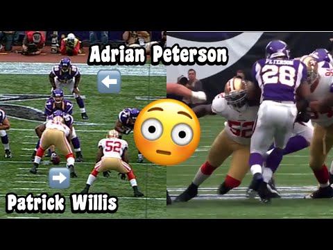 Adrian Peterson Vs Patrick Willis 🔥 PHYSICAL! (2012) RB Vs LB Matchup