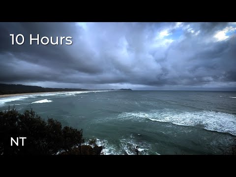 Stormy Ocean Waves in Byron Bay Australia | Moody Sea Sounds for Sleep & Relaxation