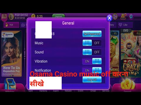 osama casino me music off kaise kare / music off kaise kar sakte hai / how to off osama Casino music