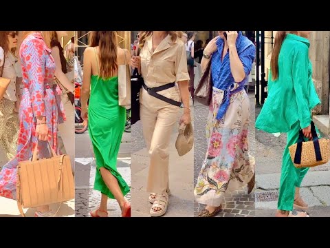 SUMMER FASHION 2024 🇮🇹MILAN STREET STYLE COMFORTABLE & CHIC #vanityfair #shopping