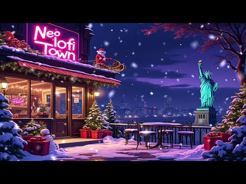 Dreamy Christmas Coffee Shop ☕🎄❄️ – Lofi Hip Hop Beats with Peaceful Snowy Ambience 🌨️✨🎶