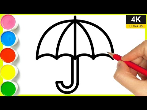 How to draw an umbrella . Step by step easy draw || How to draw umbrella for beginners || #chhata.