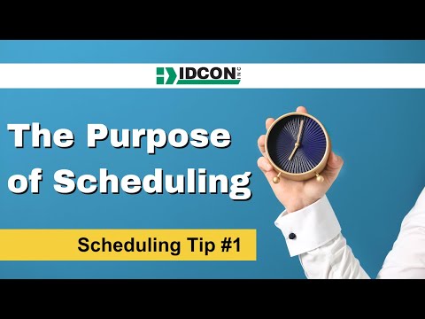 IDCON INC Maintenance Scheduling Tip #1: The Purpose of Scheduling