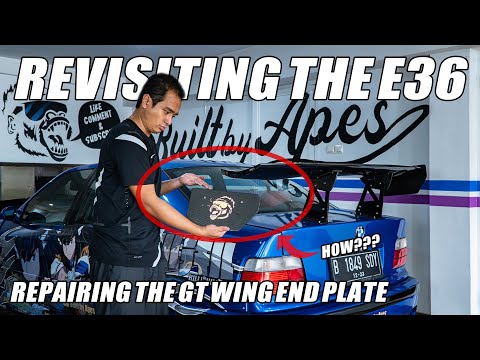 REVISITING OUR E36!! GT WING END PLATE REPAIR!! | BMW E36 Ep. 10 #bmw #E36