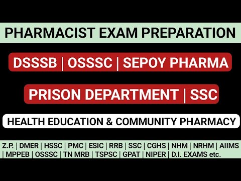 Health education & community pharmacy mcqs | SEPOY PHARMA | DSSSB | OSSSC | SSB | PRISON DEPARTMENT