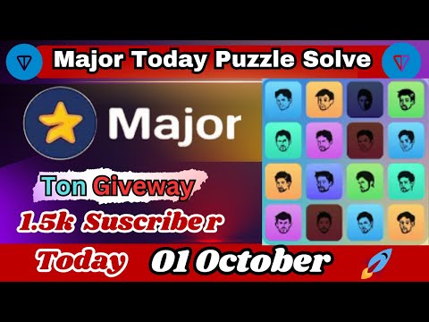 1 October Major puzzle durov Solved Today | Major Daily combo card 1 October | Claim Your token🚀