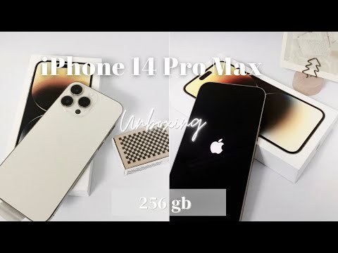 Unboxing 📦 iPhone 14 Pro Max (Gold) 256 gb | aesthetic, cute accessories, camera test and asmr