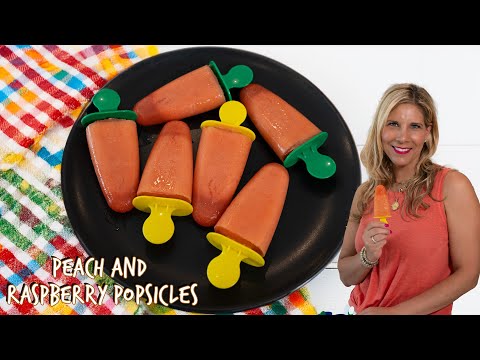 ❤️ The BEST Peach & Raspberry Popsicles Ever!