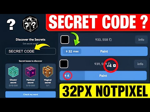 Not Pixel Secret Word | NotPixel PX Trick | NotPixel Ghosts Mythical Magical Secret Word