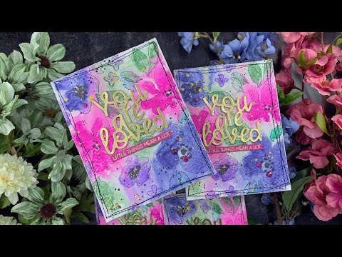 Alex Syberia Faux Messy Watercolor Cards | Watercolour Flowers